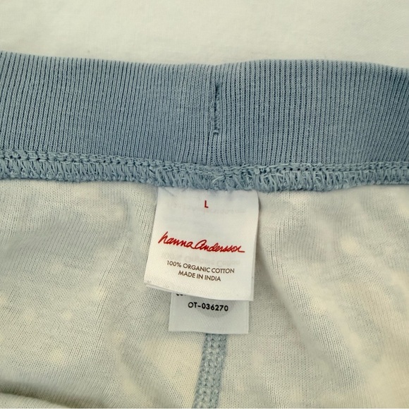 Hanna Andersson Pajama Pants Organic Cotton Blue White Polar Bear Print Size L - Picture 6 of 9